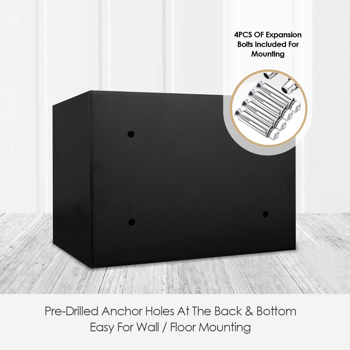 Giantex 14" Digital Depository Drop Gun Jewelry Home Hotel Lock Cash Safe Box (Black) - - 