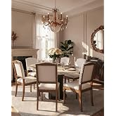 Cozy Castle Upholstered Dining Chairs Set of 6, PU Leather Parsons Chair with Nailhead Trim, High Back and Wood Legs for Dining Room, Kitchen, Living Room, White