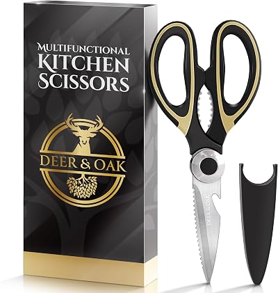 Deer & Oak Premium Heavy-Duty Kitchen Scissors 1 Pack
