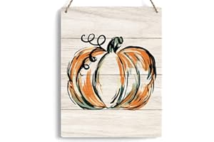 FREHVN Fall Decorations for Home Office Front Door Decor Signs, Fall Sign, Fall Decor, Fall Theme Pumpkin Sign, Autumn Wall Hanging Decor 8 X 10 Inch