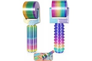 Tsxcnaa Diamond Painting Roller, 2 Pacs 3D Printed Diamond Art Painting Roller Tool with Non-Slip Handle, Rainbow Color Diamo