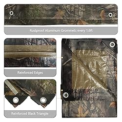 LOOGU Heavy Duty Waterproof Tarp, Bionic Tree Camo