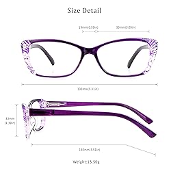 LifeArt 5 Pairs Reading Glasses, Blue Light