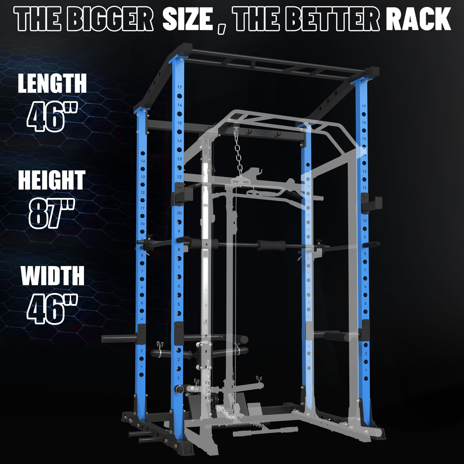 Mua ER KANG Power Cage, Power Rack with LAT Pulldown, Multi-Functional ...