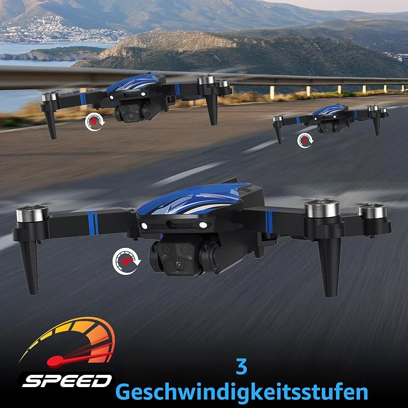 Drohne mit Kamera LCD-Bildschirm Live Video, Drone mit Bürstenlosem Motor, 270°-Hindernisvermeidung, 3D Flips, Zusammenklappbarer RC Mini Quadcopter für Erwachsene Anfänger, Unter 250G, Geschenk