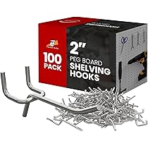 SENENQU 100PCS 4 Inch Pegboard Hooks Peg Board Hooks Accessories Fit 1 8 And 1 4 Peg Board With Rubber Tipped Metal Pegboard Hooks For Garage Office Kitchen Store - View #12