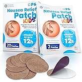 P6 Motion Sickness Patches for Kids - All Natural Sea Sickness Patches for Cruise and Car - Non Drowsy Motion Patch for Children - Safe Motion Sickness Patch for Travel - Ginger and Cinnamon
