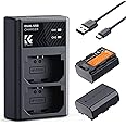 K&F CONCEPT 2 Pack NP-FZ100 Battery and Charger Compatible with Sony A7iv A7iii, FX30, A7C ii, A7C, A7M5, A7M4, A7M3, FX3, A7