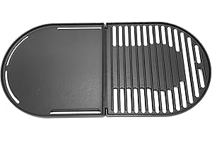 Tmozyar Cast Iron Cooking Griddle and Grates Replacement Parts for Coleman Roadtrip 285 LX LXE LXX Swaptop Grills 13" x 12.5"