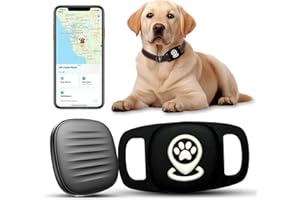 Veeind Pet Tracker for Dog, Dog Tracker Smart Pet Location Tracker with Holder, Smart Item Finder, MFi Certificated, No Monthly Fee, Works with Find My, iOS Only - Black Case