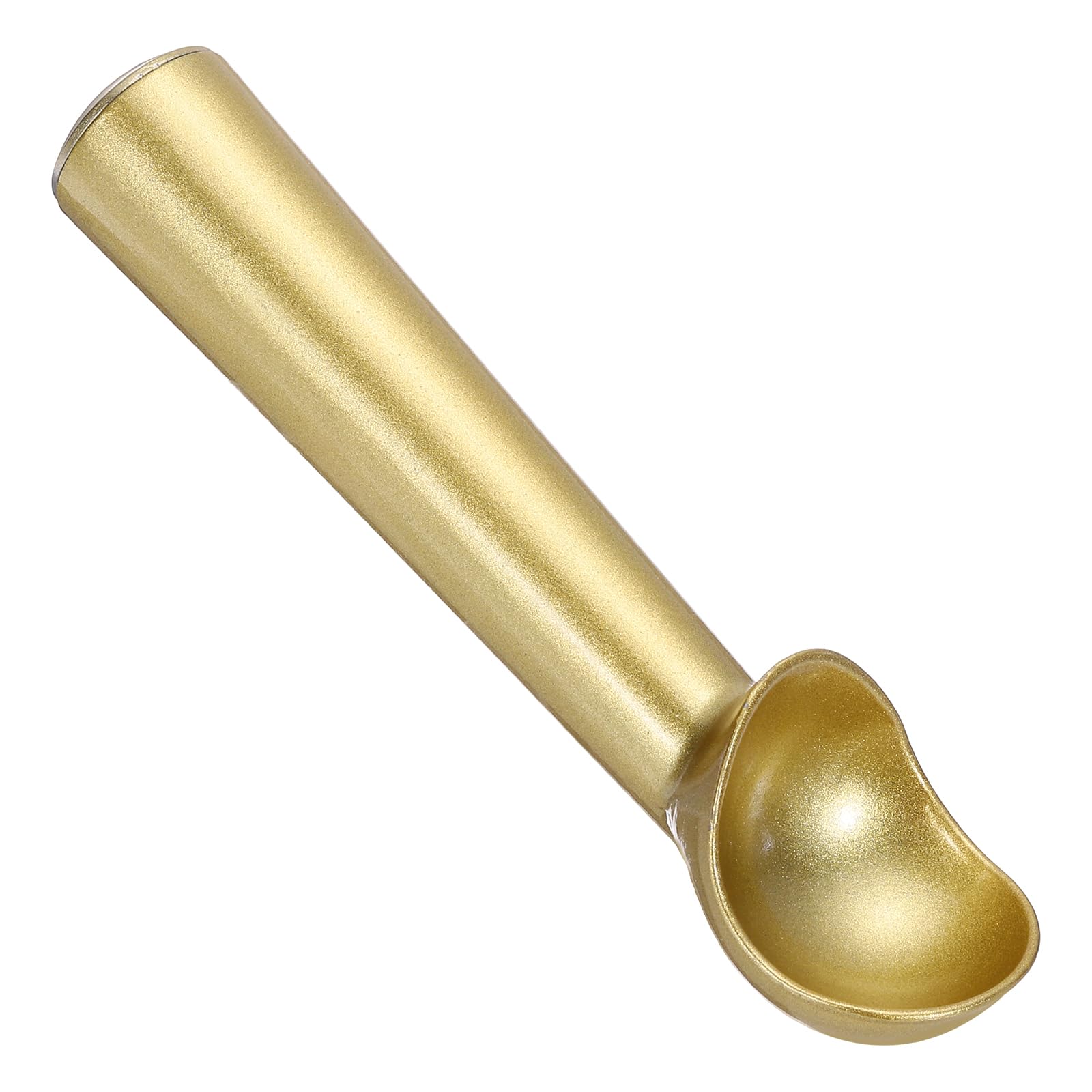 PATIKIL 7 Inches Ice Cream Scoop, Aluminum Alloy Nonstick Anti-Freeze One Piece Cookie Scoop for Cookie Dough Cupcake Batter Baking, Gold Tone