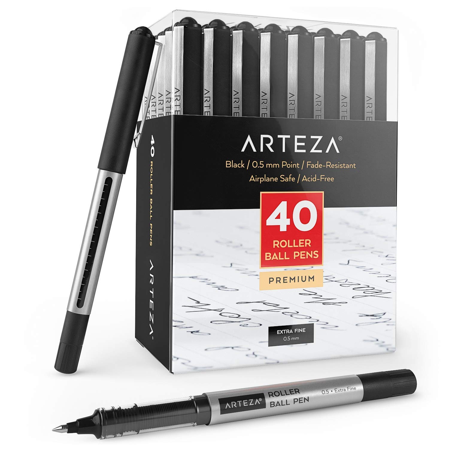 ARTEZA Roller Ball Pens, 40 Count (Pack of 1)