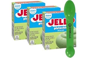 EH95 LLC (Pack of 3) Jello Pistachio Instant Reduce Calorie Pudding & Pie Filling Mix 1 oz - 2 in 1 Measuring Spoon Included