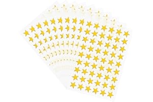 Hylabelest 0.5" Star Stickers, Cute Color Coding Labels Gold Foil Metallic Paper, Great for Handmade,Home,DIY and Christamas 