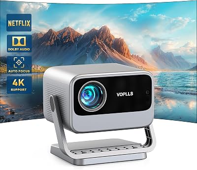 VOPLLS Smart 4K Projector with Netflix Built‑In 1080P 700 ANSI 60Hz