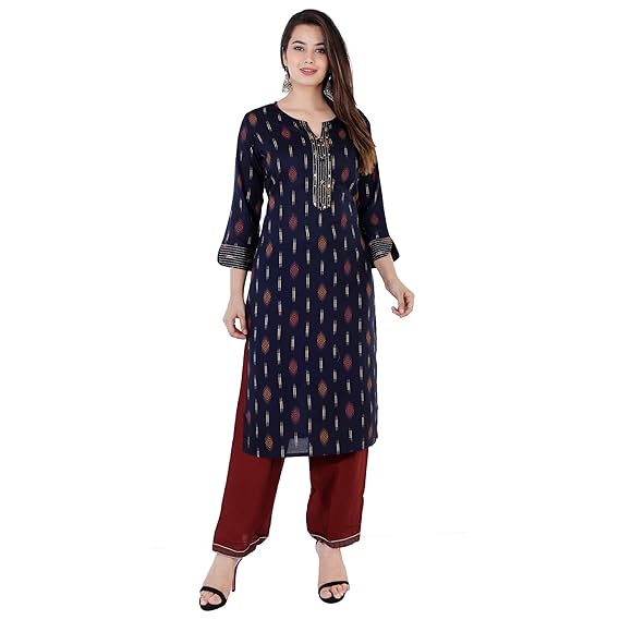 Yashwani Fashion Women's Printed Kurti with Palazzo