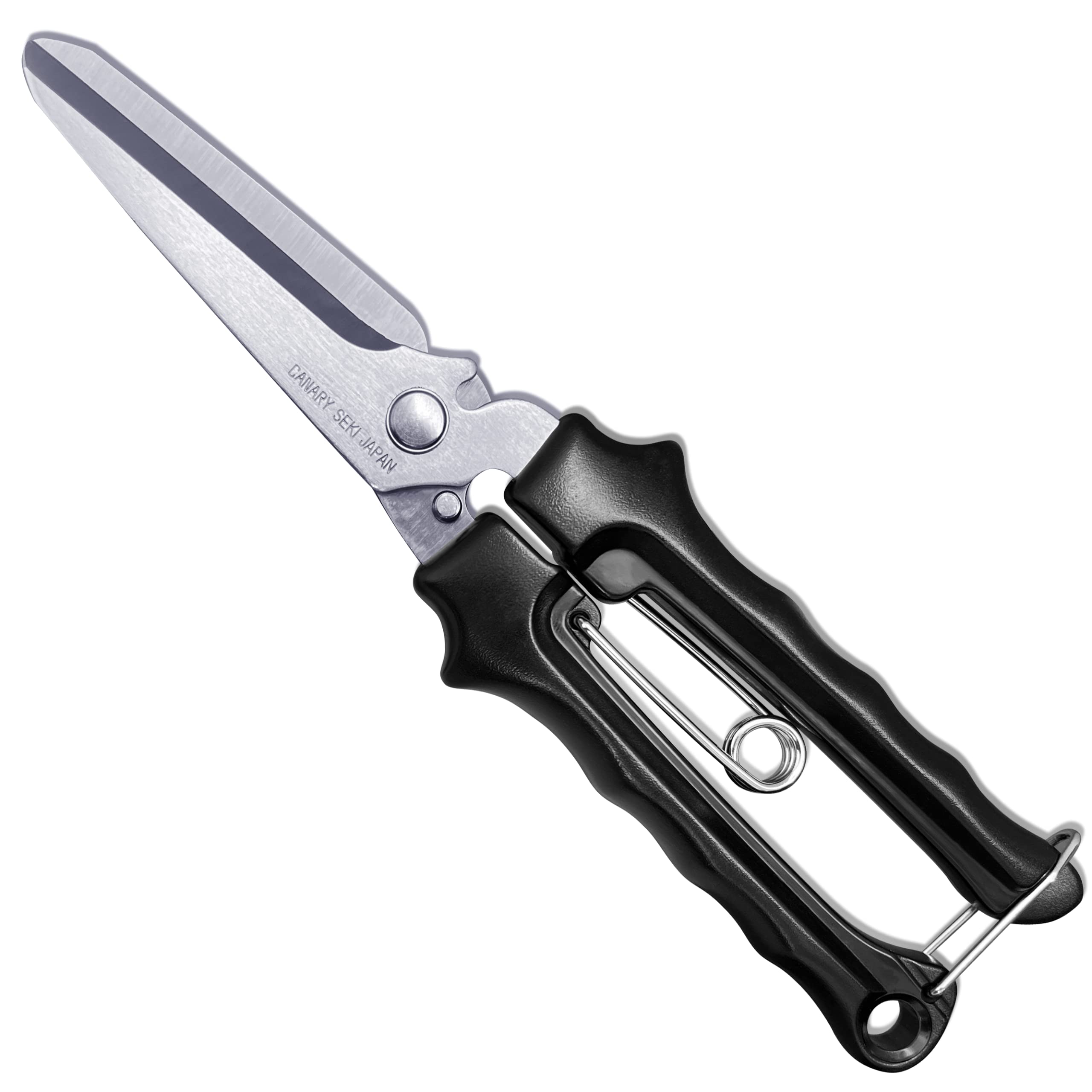 CANARY Heavy Duty Aviation Snips Spring Loaded Tin and Metal Cutting Scissors for Straight Cut and Wire Cut (Arm Wrestler Hard Snips Long)