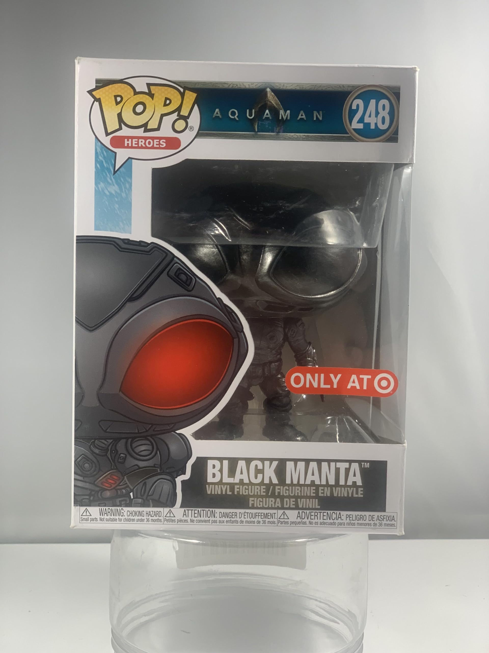 Funko Black Manta (Target Exclusive): Aquaman x POP! Heroes Vinyl Figure & 1 PET Plastic Graphical Protector Bundle [#248 / 34534 - B]
