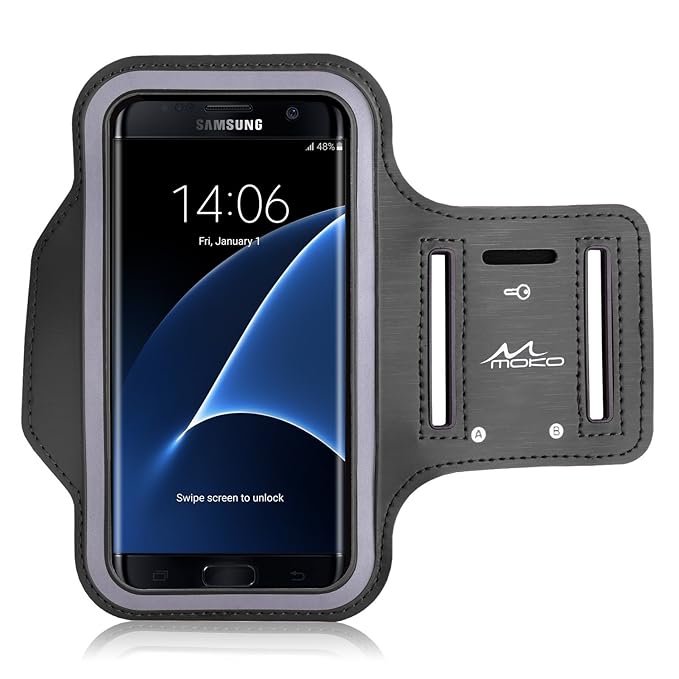 MoKo Armband für Huawei P9 / P8 / P8 Lite - Sweatproof Joggen Laufen Sport Armband Handy Hülle Schutzhülle Tasche Case + Schl