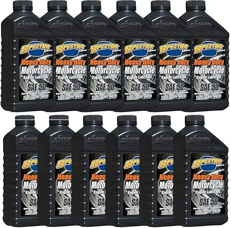 Amazon Spectro スペクトロ ヘビーデューティー オイル Sae 50 946ml Made In U S A 適合 エンジンオイル ショベルヘッド パンヘッド ナックルヘッド サイドバルブ アイアンスポーツ ハーレー 12本 1箱 バイク用エンジンオイル 車 バイク