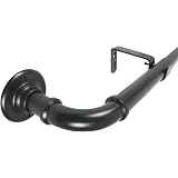 Decopolitan 1-Inch Diameter Antique Bronze Single Curtain Rod - Adjustable From 36 To 72 Inches
