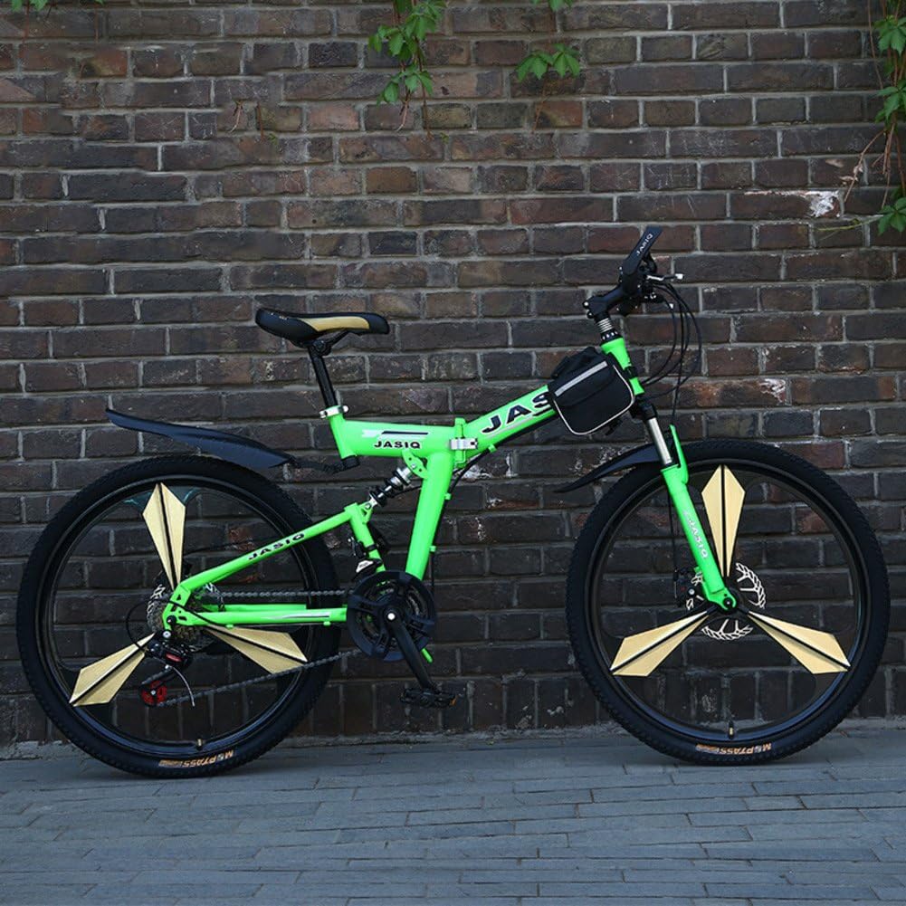 YEARLY Mountain Folding Bikes, Adults Folding Bicycles 21 Speed Student Gift Foldable Bikes