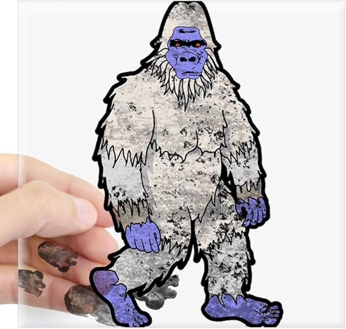 CafePress Yeti Sticker Square Bumper Sticker Car Decal, 3