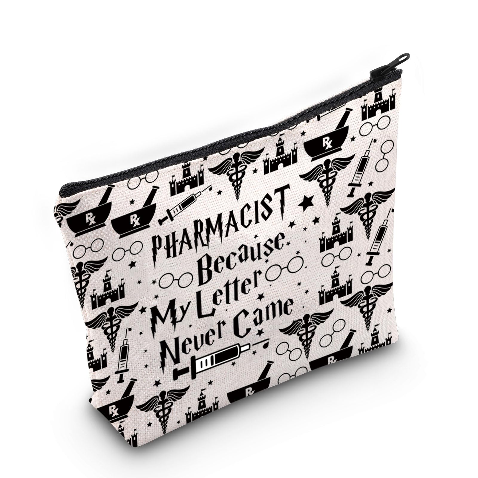 PLITI Pharmacist Gift Pharmacy Student Graduation Gift Pharmacist Because My Letter Never Came Makeup Bag For RX (pharmacist letter bagU)