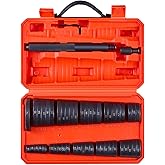 VEVOR Bearing Press Kit, 52 Pcs Bearing Race and Seal Driver Set with 49 Bushings and Handle Shaft, Bushing Driver Tool Set, Heavy Duty Carbon Steel Removal Installation Tool Kit