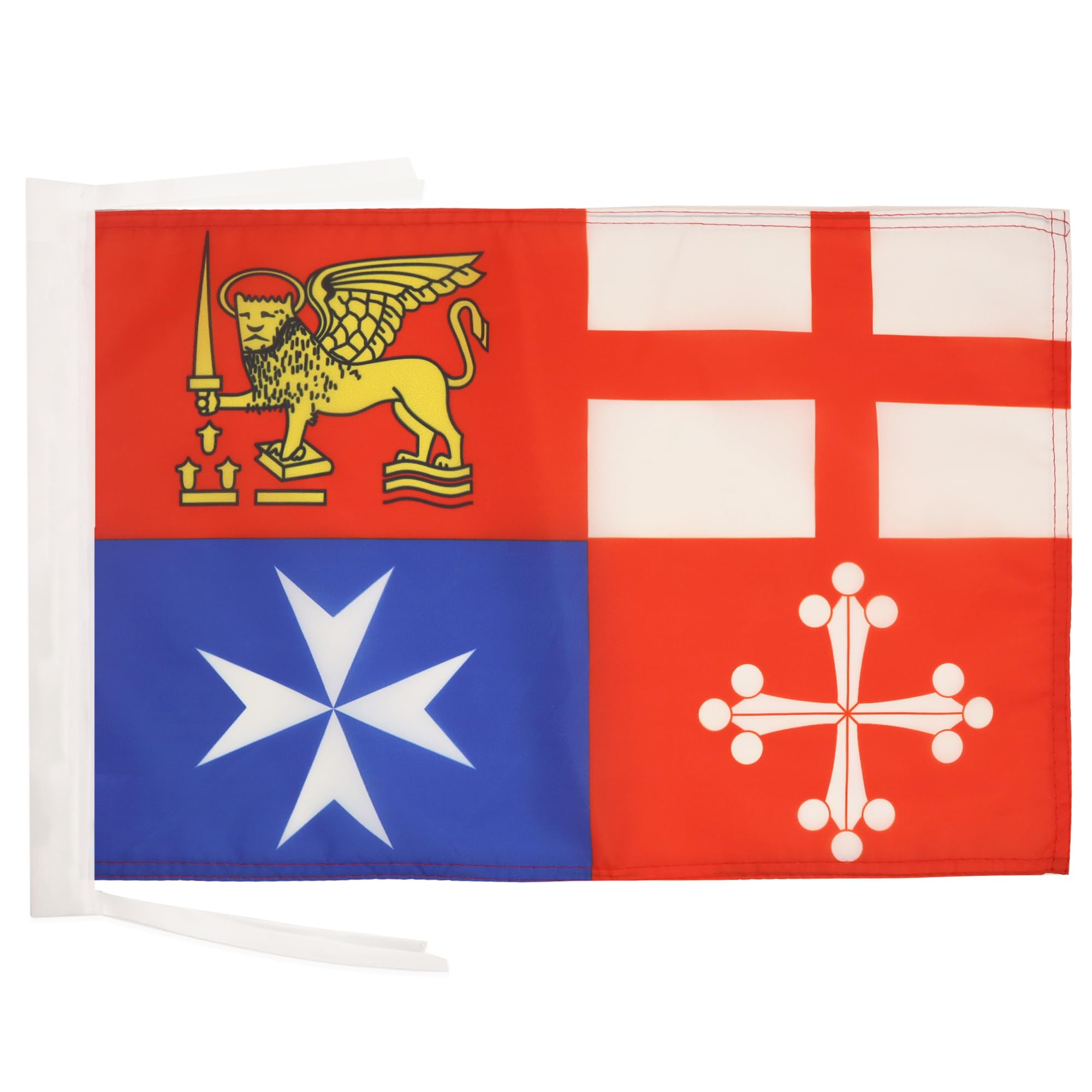 AZ FLAG - Italy 4 maritime republics Flag - 18'' x 12'' - 100% Polyester italian navy Small Banner with Two Cords - Fade Resistant - Vivid Colors - 18x12 in - 45x30 Cm — image 1