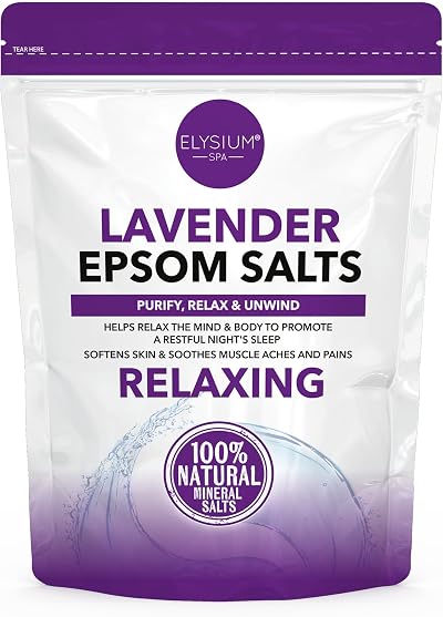 ELYSIUM SPA Lavender Epsom Salts 450g Magnesium Sulphate Bath Soak