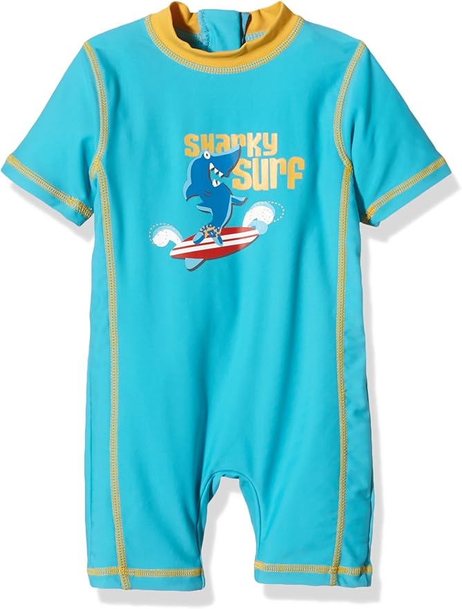 Aquatinto Baby Boys Swimming Costume "Sharky Surf", UV +50 Multicoloured 03 Months Amazon
