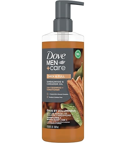 Dove Men+Care Hydration 2-in-1 Shampoo with Ginger & Coconut Oil