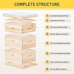 CO-Z Bee Hive Boxes Starter Kit, Langstroth Beehive