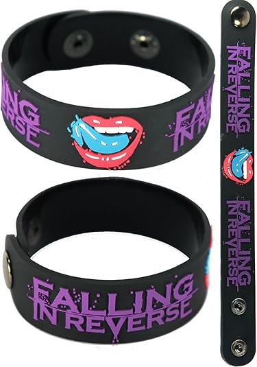 Amazon Com Falling In Reverse New Bracelet Wristband Aa108 Violet Font The Drug In Me Is You Other Products Jewelry