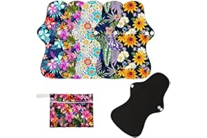 6pcs Resuable Incontinence Pads Resuable Waterproof Resuable Menstrual Pad Sets Including 5Pcs Heavy Flow Menstrual Pads Mama