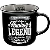 Pavilion Gift Company - Hunting Legend - Ceramic 13-ounce Campfire Mug, Double Sided Coffee Cup, Hunting Mug, Gifts For Men, 1 Count - Pack of 1, 3.75 x 5 x 3.5-Inches, Black/Gray