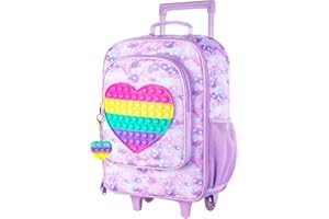 AGSDON Kids Luggage for girls, Cute Kid Rolling Wheels Suitcase for Children Toddler