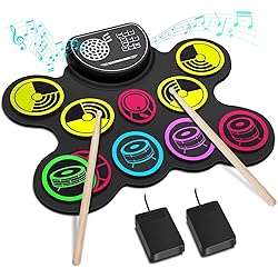 Electronic Drum Set, 10 Pads Roll-Up Drum Practice