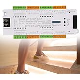 Copgge Motion Sensor LED Stair Light Controller Stairway Lighting Controller 32 Channel Light Automatic Staircase Ladder Step Light Controller for Stairway Light