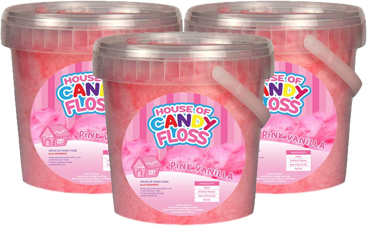 Pink Vanilla Ready Made Candy Floss 1L x 3