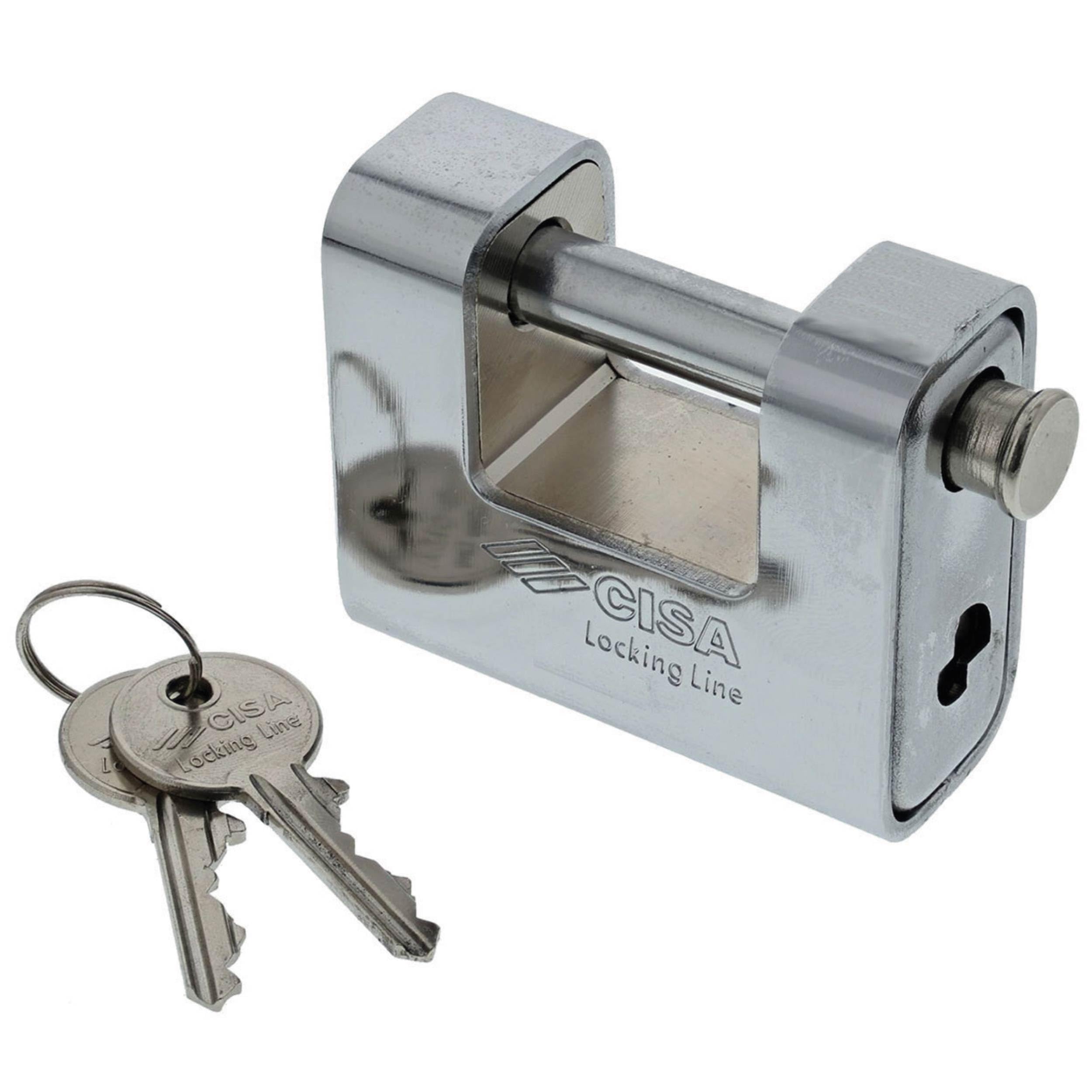 CISA 25769 Padlock Enclosed Locking Line, Steel, 80 mm