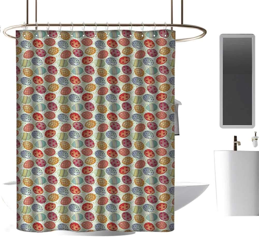 Qenuan Stoff Duschvorhang Ostern, fröhliches Urlaubsthema