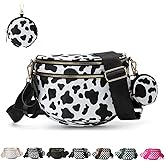 SANIKAWA Checkered Crossbody Bag for Women,Spacious Nylon Bum Bag Checkered Handbags Wallets Oversized Slouchy Bag