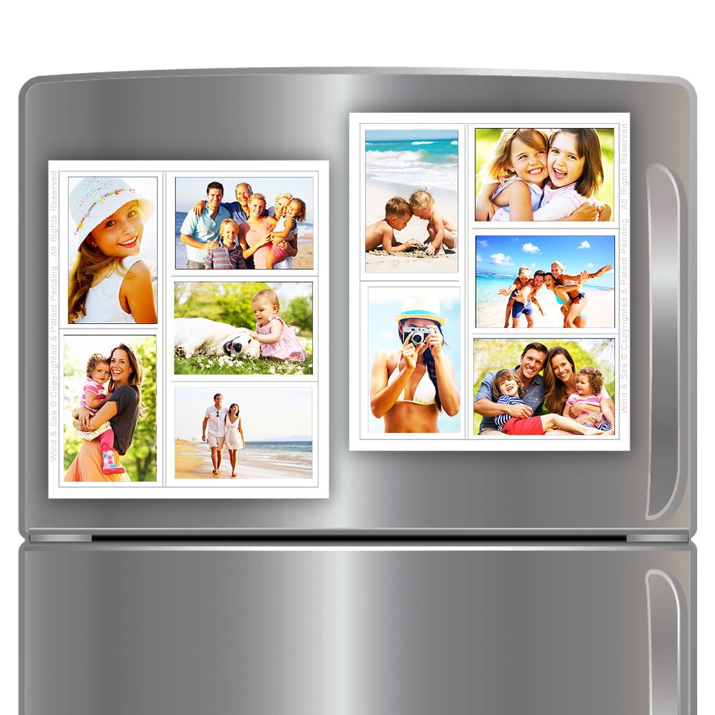 Wind Sea Picture Collage Frame for Refrigerator, 2Pack, White 814935013758 eBay