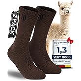 Juclise Alpaca Wool Crew Socks Men and Women,Thick Thermal Winter Cold Weather Hunting Hiking,Moisture Wicking Cushioned