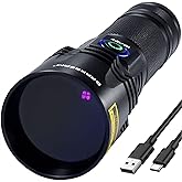 DARKBEAM UV Flashlight Black Light 365nm Woods lamp, USB-C Rechargeable Filtered Blacklight, LED Ultraviolet 20W Powerful Han