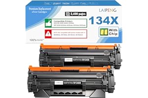 134X Black Toner Cartridge [with CHIP] Compatible Replacement for 134X W1340X 134A W1340A Work with M209 M209dw MFP M234 M234