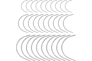 30 Sets of Curved Needles, C-type Needles, Hand-stitched Needles, Used to Make Wigs and Leather Canvas to Repair Fur Carpets 