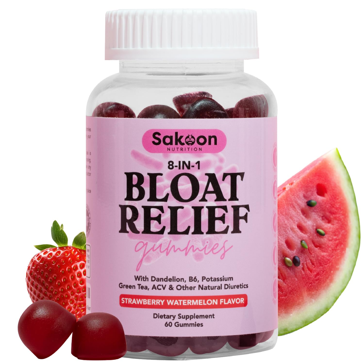 Bloat Relief Gummies (Strawberry Watermelon)